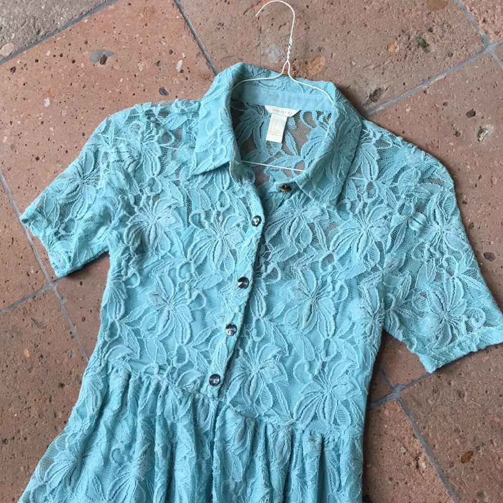 Baby Blue Lace Dress Size Small